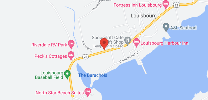map of 7574 Main Street|Louisbourg